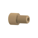 Flangeless Nut Short, Tefzel™ (ETFE), 1/4-28 Flat-Bottom, for 1/16" OD Natural